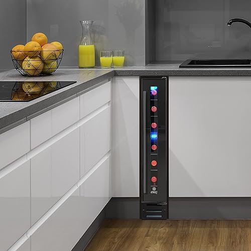Miniatura 3 de Vinotemp EL-7TS-BLACK - Refrigerador de 7 botellas, bodega independiente o instalación integrada con descongelación automática, pantalla LED y