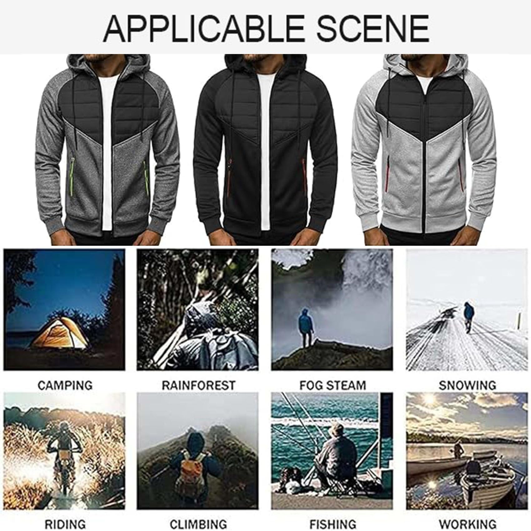 Herren-Daunen-Kapuzenpullover for Scania, lässige Jogging-Streetwear, weiche Strickjacken mit Reißverschluss, Jacken, Bequeme Mäntel