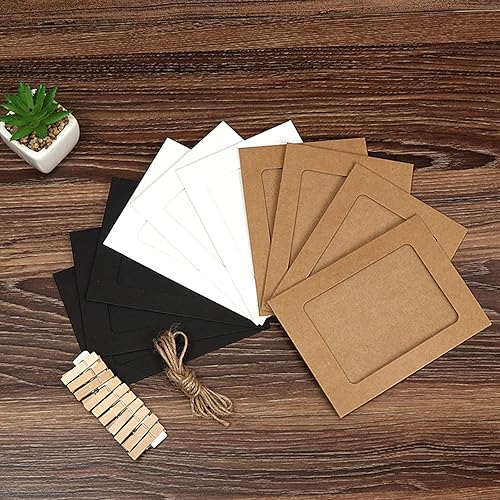 Miniatura 4 de Vhzozx Marco de fotos de cartón de 5 x 7 pulgadas, marcos de fotos de papel, collage para decoración de pared, marcos de fotos de cartón, marcos de