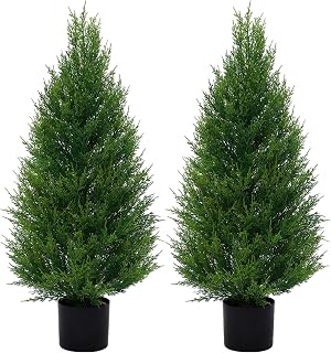 VIVATREES 2Pack 3FT Artificial Cedar Trees
