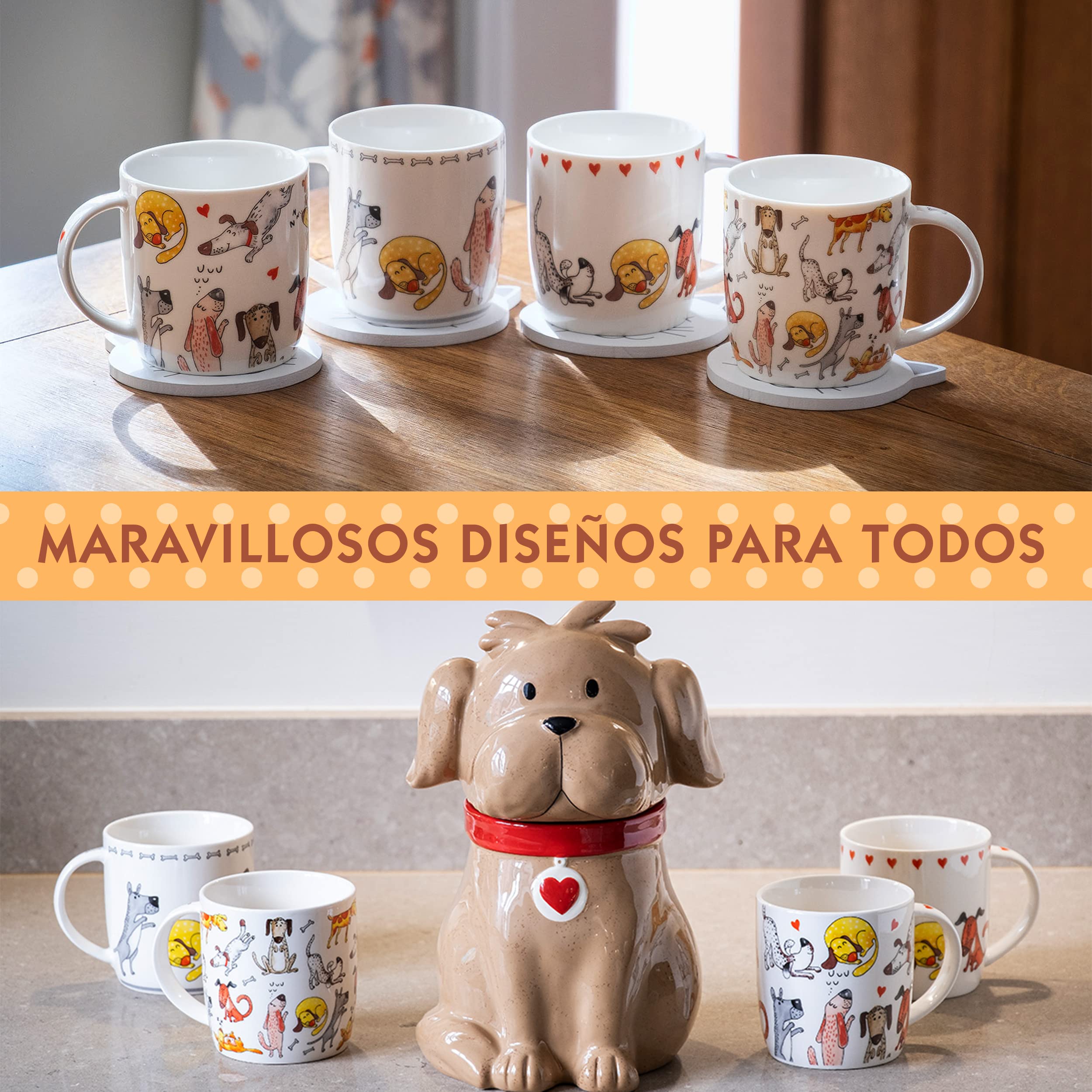 SPOTTED DOG GIFT COMPANY Juego de Regalo de 3 Piezas con Delantal, Paño de Cocina y Guante de Horno Doble, Accesorios Cocina Originales de Perros Salchicha, Regalos para Amantes de los Perros