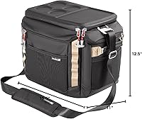Vista 7 de CleverMade Cooler Bag, with Shoulder Strap; Insulated Beach Tote for Meal Prep, Travel, and Grocery Shopping