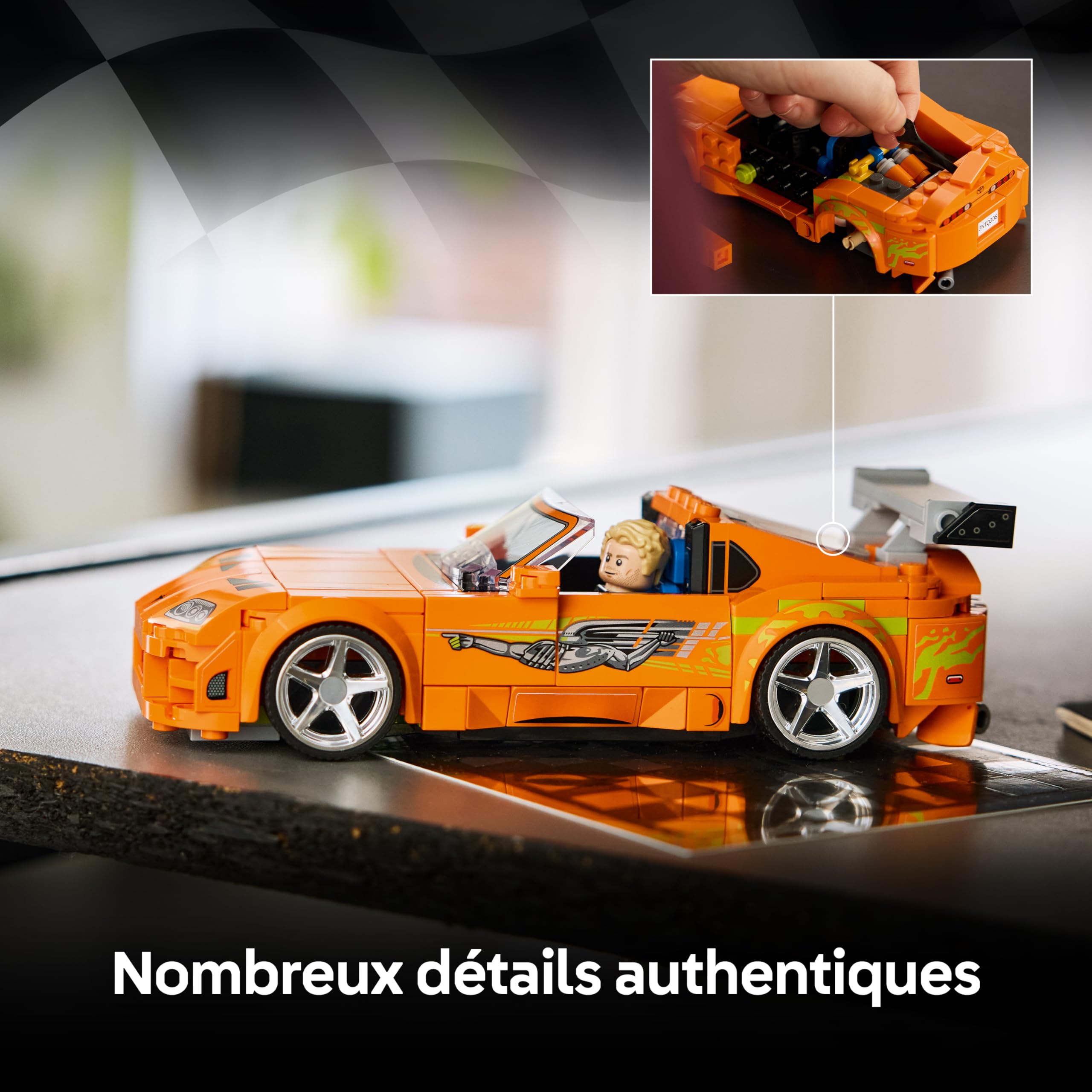 LEGO Speed Champions La Toyota Supra MK4 de Fast and Furious - Jouet Voiture - Maquette avec Minifigurine de Brian O'Conner - Cadeau STEM pour Garçon dès 10 Ans ou Ado Fan du Film 77260