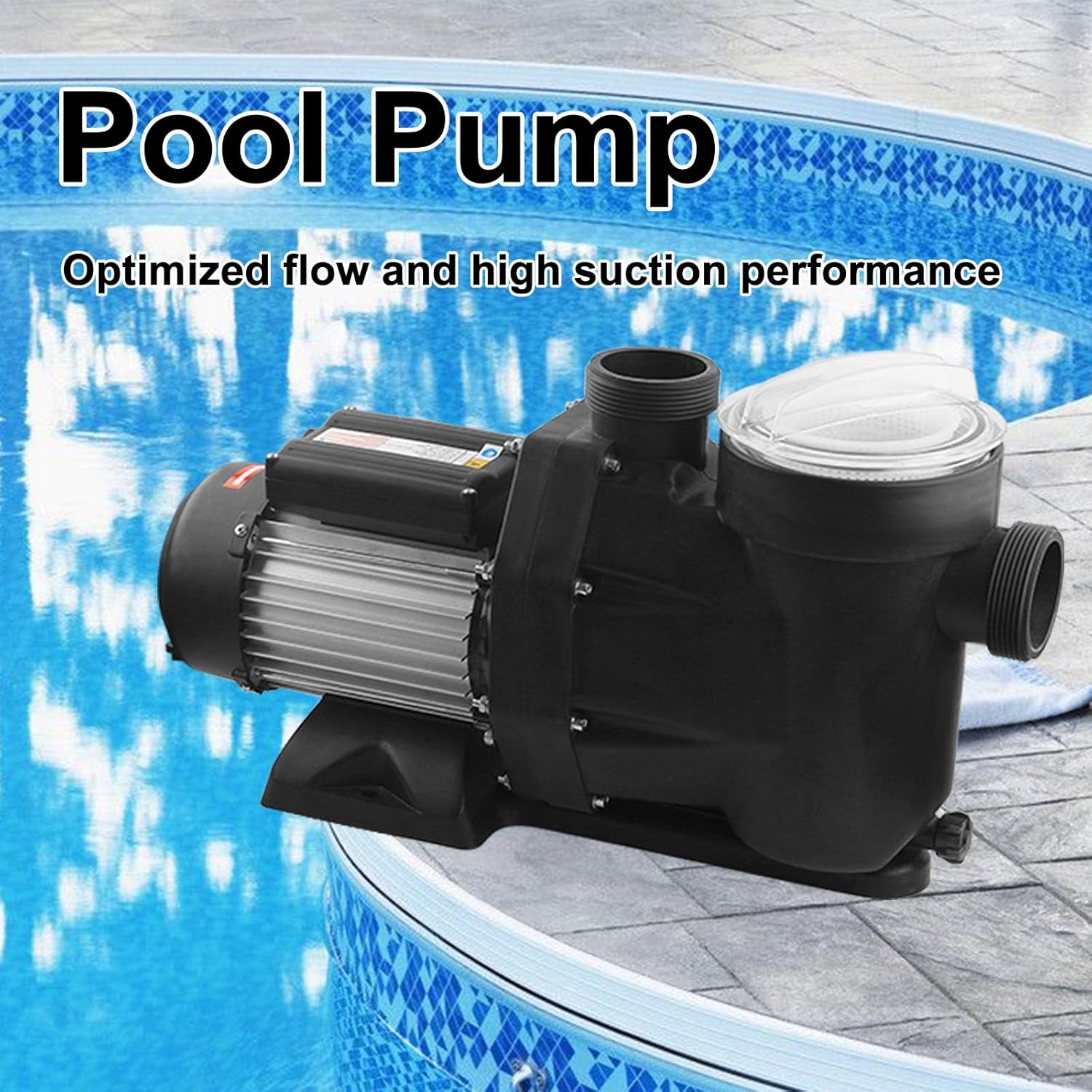 Above Ground Pool Pump/1.5HP Swimming Pool Pump 7140GPH In/Above Ground Pool Pump with High Efficiency and Low Noise,Apply to Water Circulation in Filtration System