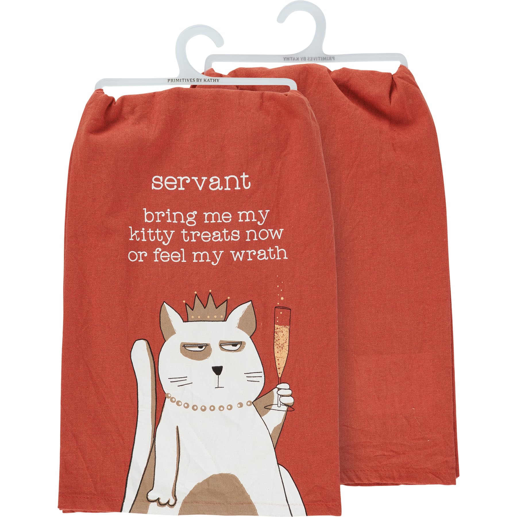 Torchon de cuisine en coton chat Primitives by Kathy 71x71 cm serviette de table