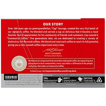 Community Coffee Vanilla Sweet Cream, 10 Keurig Iced Coffee Pods, Dark Roast, Compatible with all K-Cup Brewers, 10 Count (Pack of 1)