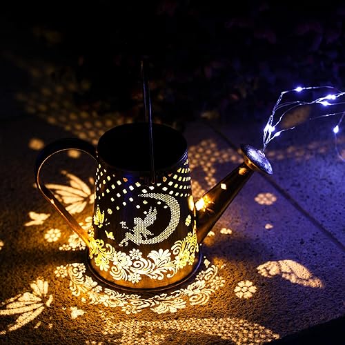 Miniatura 3 de YJFWAL Regadera Solar con Luces, Regalos Únicos para Navidad Mamá Abuela Mujeres Cumpleaños, Regalos de Jardinería Impermeables Regadera con Luces