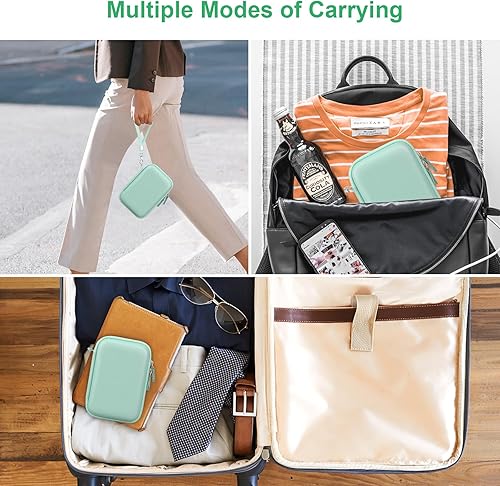 Vista 32 de Canboc Funda rígida para impresora Fujifilm Instax Mini Link 3/Fujifilm Instax Mini Link 2/Instax Mini Link para smartphone, bolsillo de malla