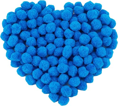 Miniatura 49 de MORFEN 150 pompones, pompones rojos de 1 pulgada para manualidades, bolas de pompón mullido, pequeños pompones para proyectos de manualidades, artes