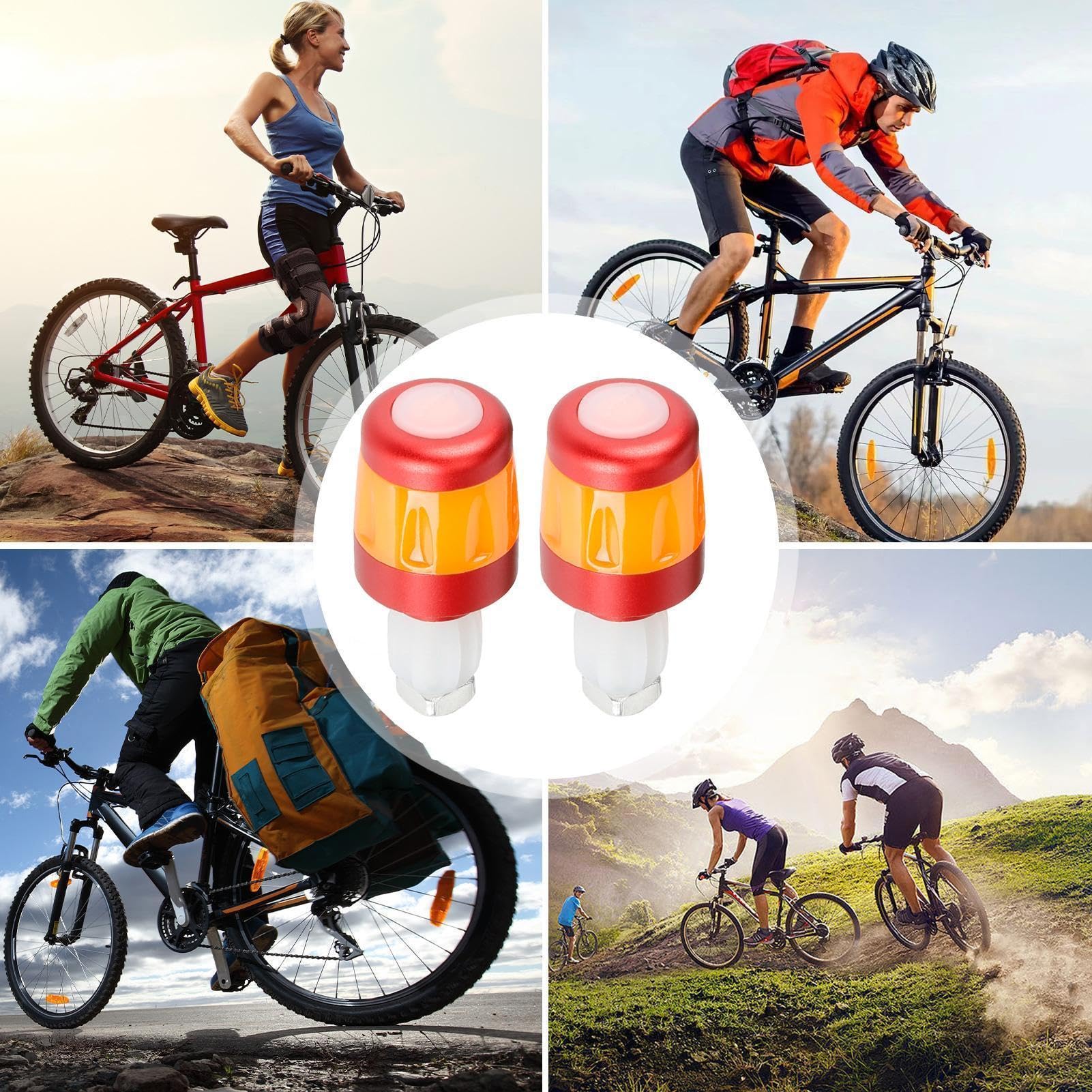 Intermitentes para Bicicleta Puño Manillar LED Impermeable Recargable