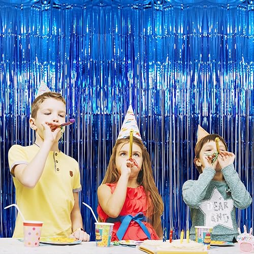 Miniatura 99 de GOER - Cortinas de tiras metálicas/oropel para fiestas, telón de fondo para fotos, cumpleaños, graduaciones, decoraciones y Año Nuevo, de 6.4 x 9.8