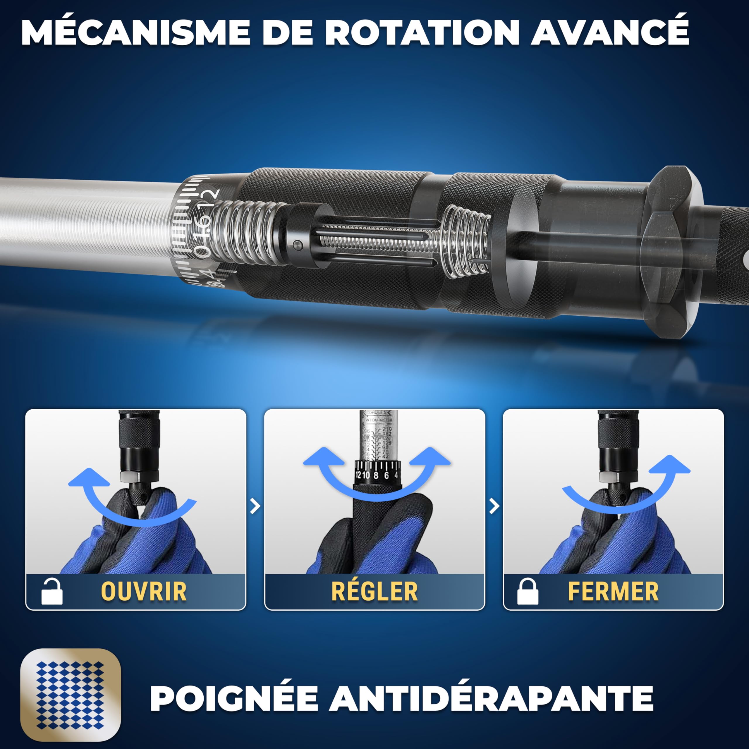 S&R Clé Dynamométrique 1/4 Vélo Moto (5-25Nm) 27.2 cm. Coffret Clé avec 7 Douilles Allen Torx : H10, H8, H6, H5, H4, H3, T25 en Acier C-V. Set Professionnel et Complet