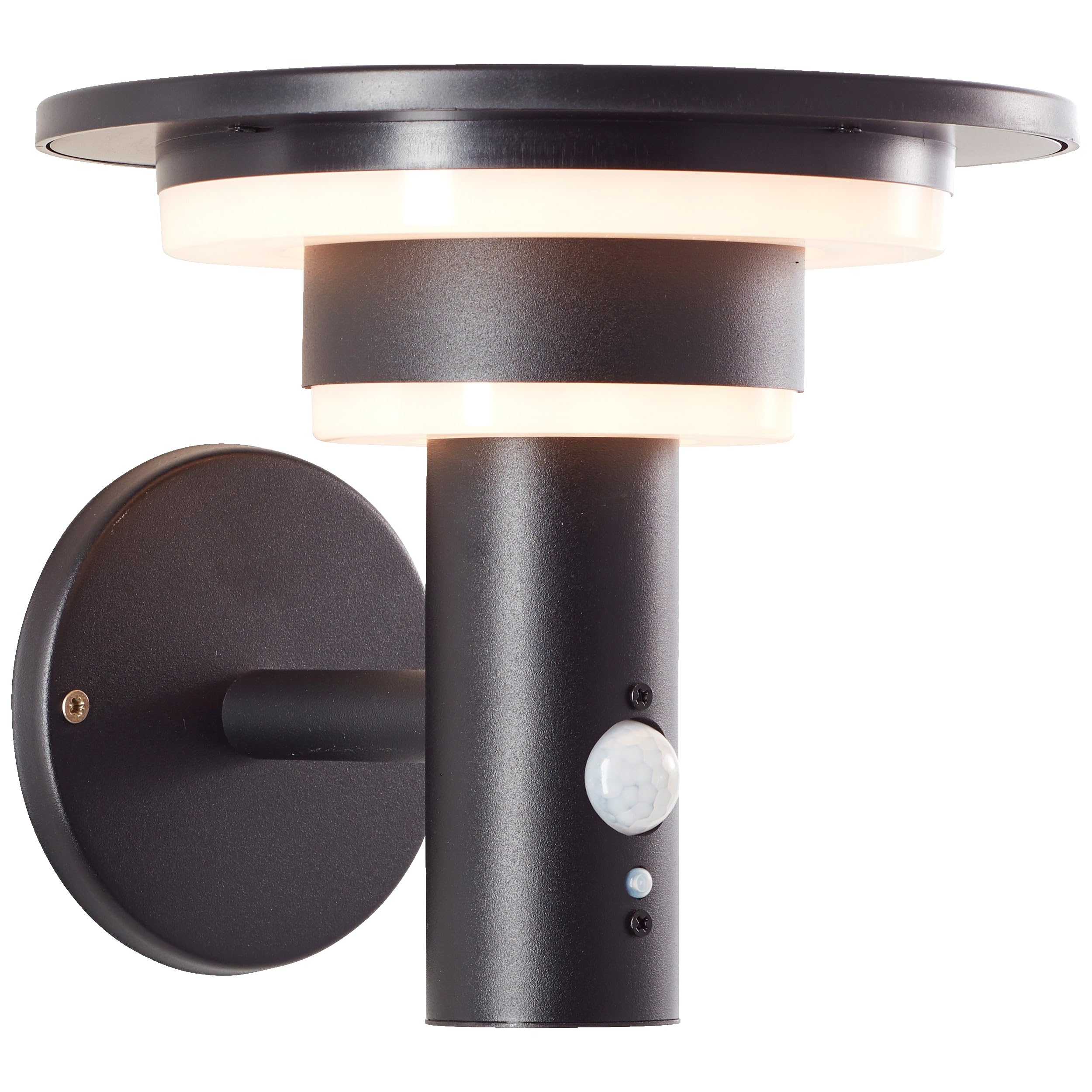 Lightbox LED Außen Wandlampe mit Solar & Bewegungsmelder - moderne Outdoor