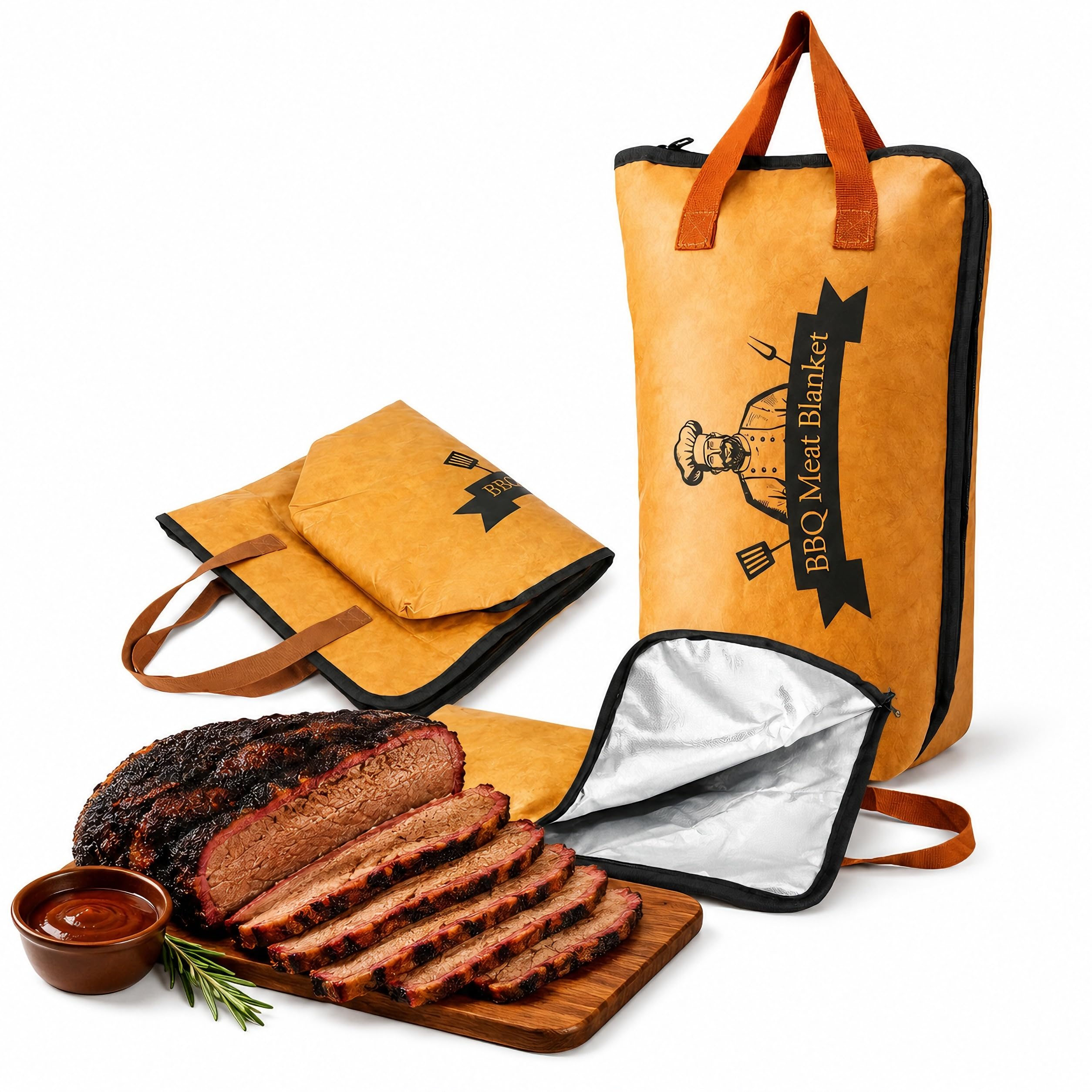 Couverture de barbecue isotherme 53cm sac de repos pour viande et poitrine de bœuf étanche