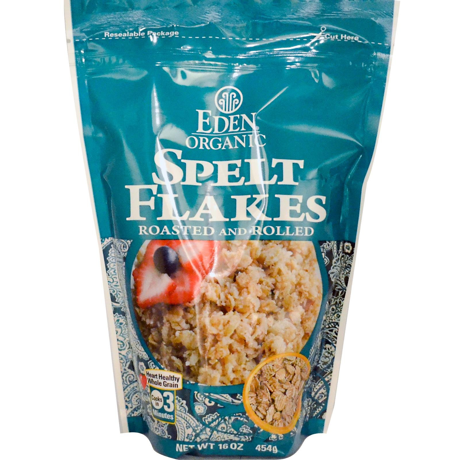 EDEN FOODS GRAIN SPELT FLAKE, 16 OZ