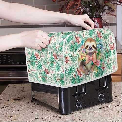 Miniatura 2 de Sloth - Cubierta para tostadora de 4 rebanadas, impermeable, compatible con la mayoría de tostadoras de 4 rebanadas, cubiertas de electrodomésticos