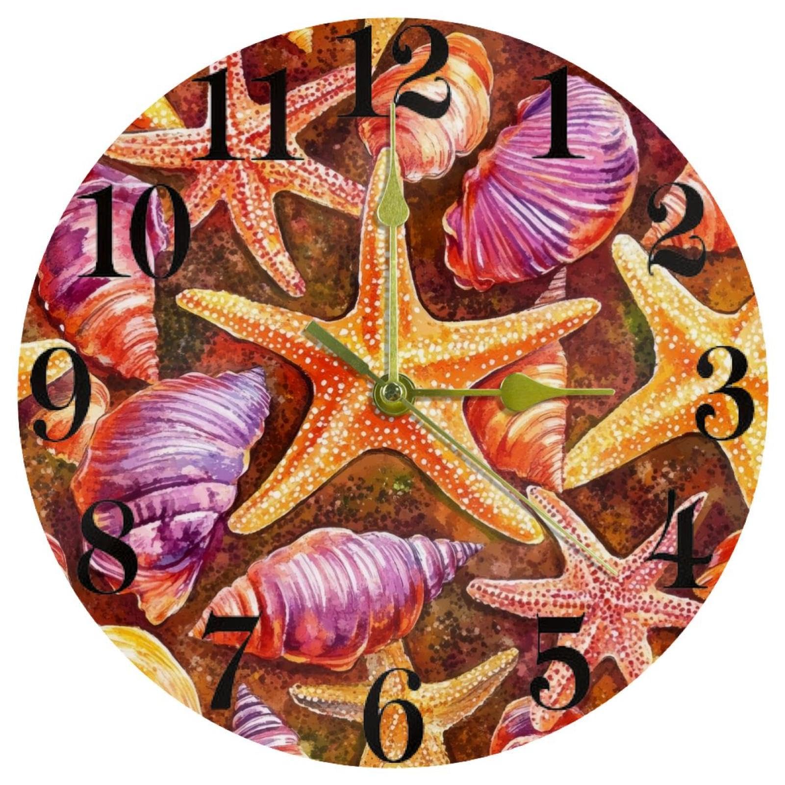 Horloge murale à quartz sans tic-tac fonctionne à piles ronde pour école