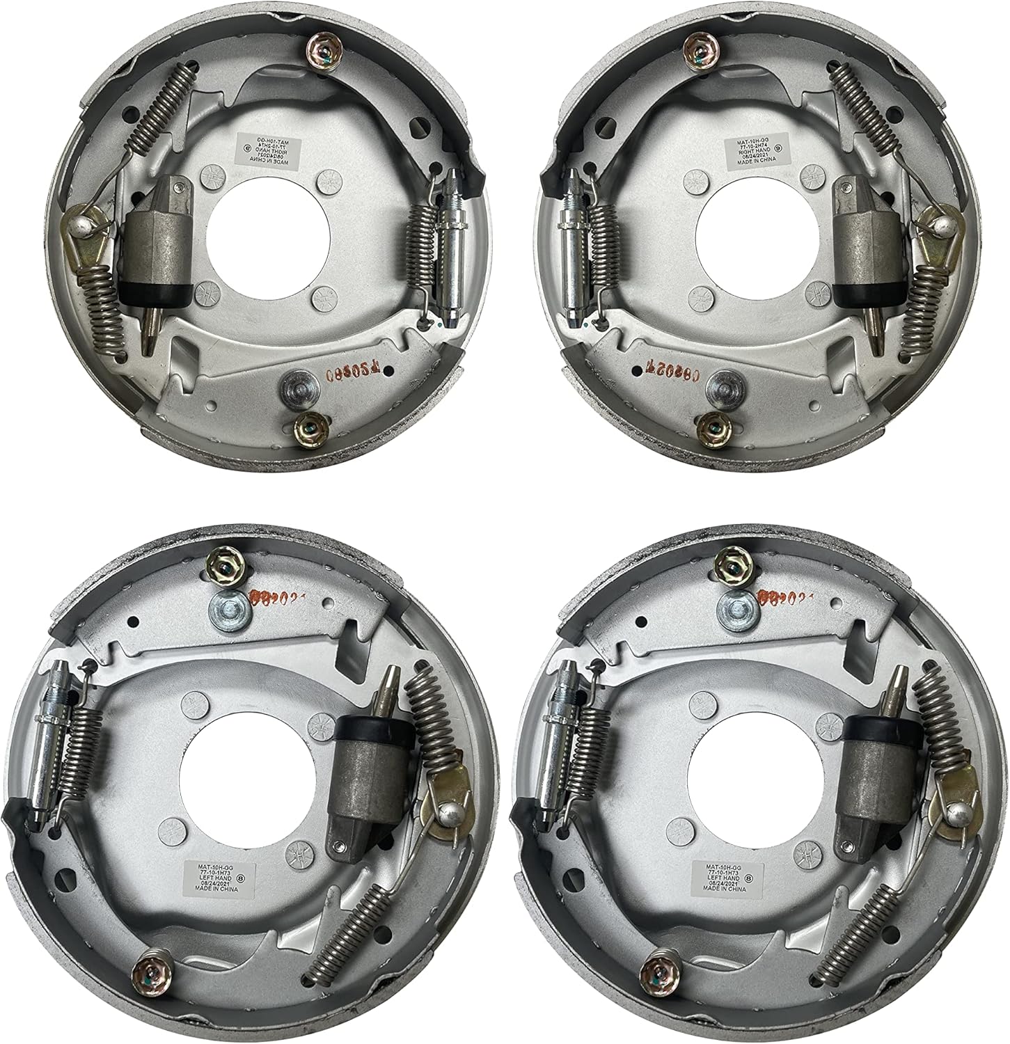 Trailer Brakes – 2 Pairs 10" x 2-1/4" Hydraulic Marine Trailer Brakes, Boat Trailer Brake Kit - Boat Trailers Parts, Marine Trailer Parts, Boat Trailer Axles, 3500 lb Trailer Axle Kit