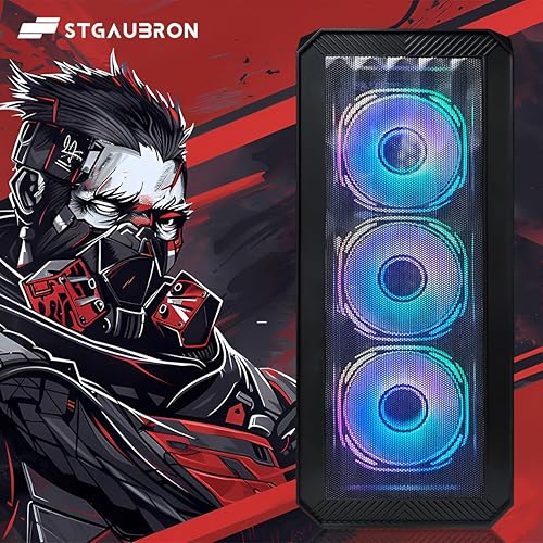 Miniatura 2 de STGAubron Computadora de escritorio para computadora para juegos, Intel Core i5-13400F de 13 generación hasta 4.6G, GeForce RTX 3050 6G, 16G DDR4,
