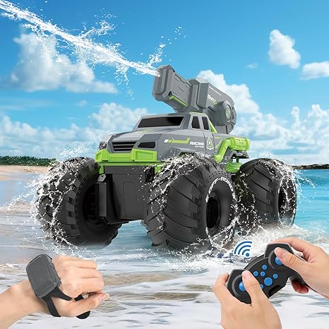 Amazon.com: 1:16 Amphibious Remote Control Car with Shooting Water Gun ...