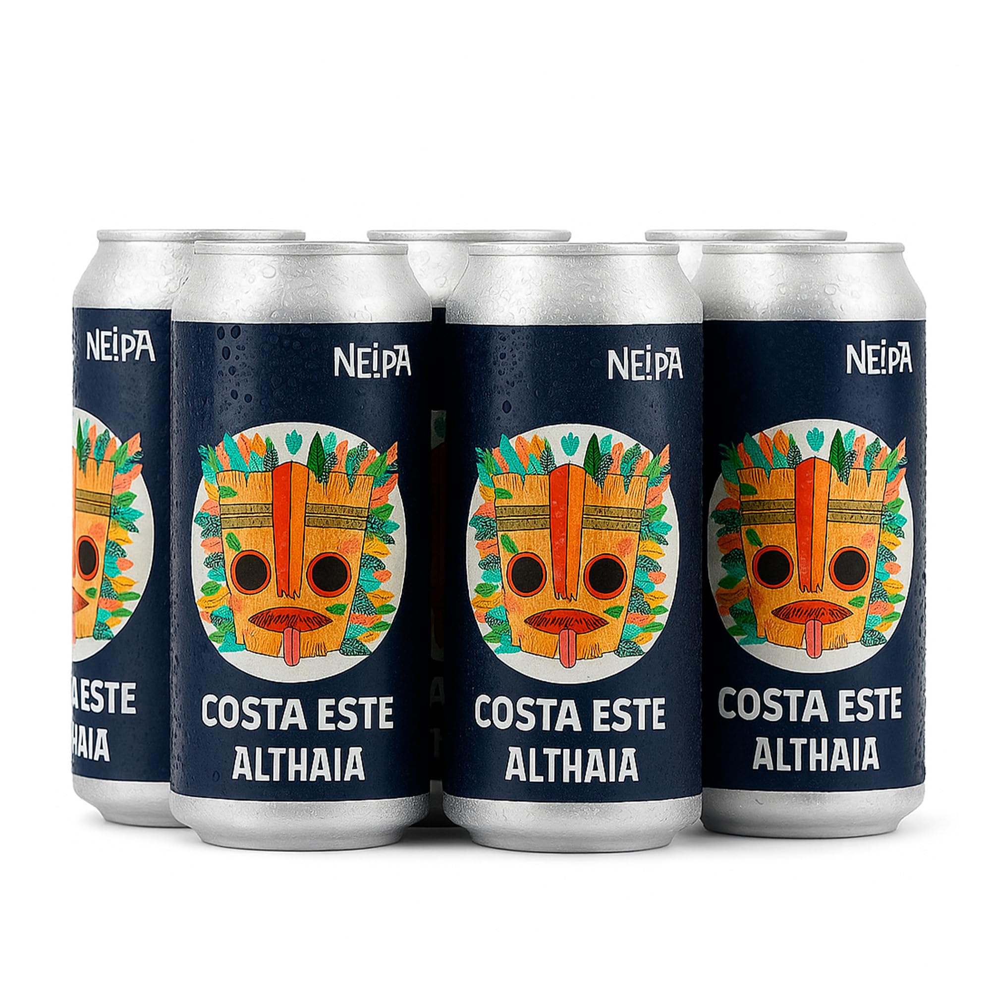 Althaia Costa Este NEIPA – Cerveza Artesana New England IPA – Lata 44cl – 6,5% Vol – Turbia, Sedosa y Afrutada – (Pack 12 Latas, 12, unidad)