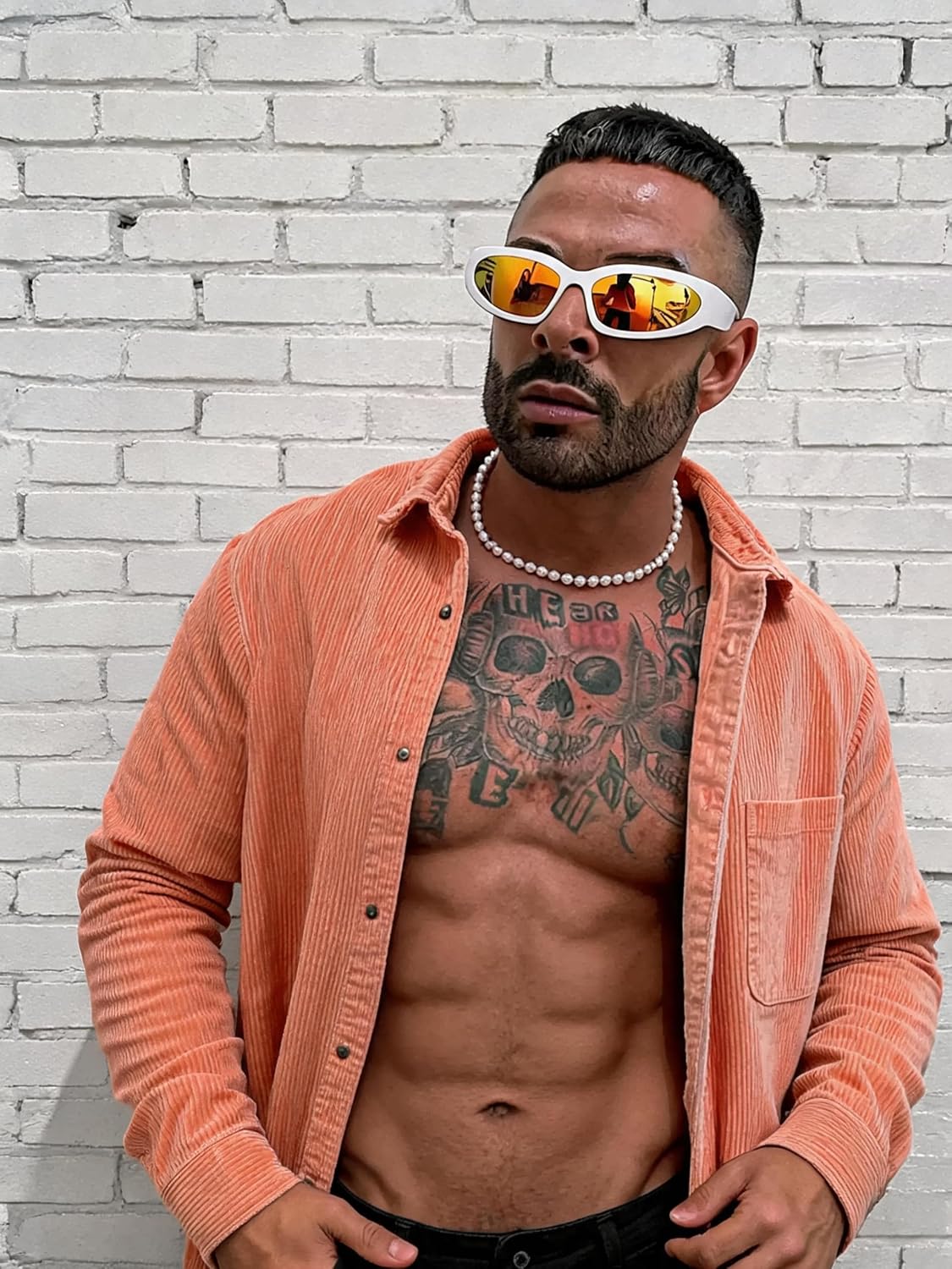 LASPOR Y2K Rave Wrap Around Sport Sunglasses for Men Women UV400 Goggles image 2