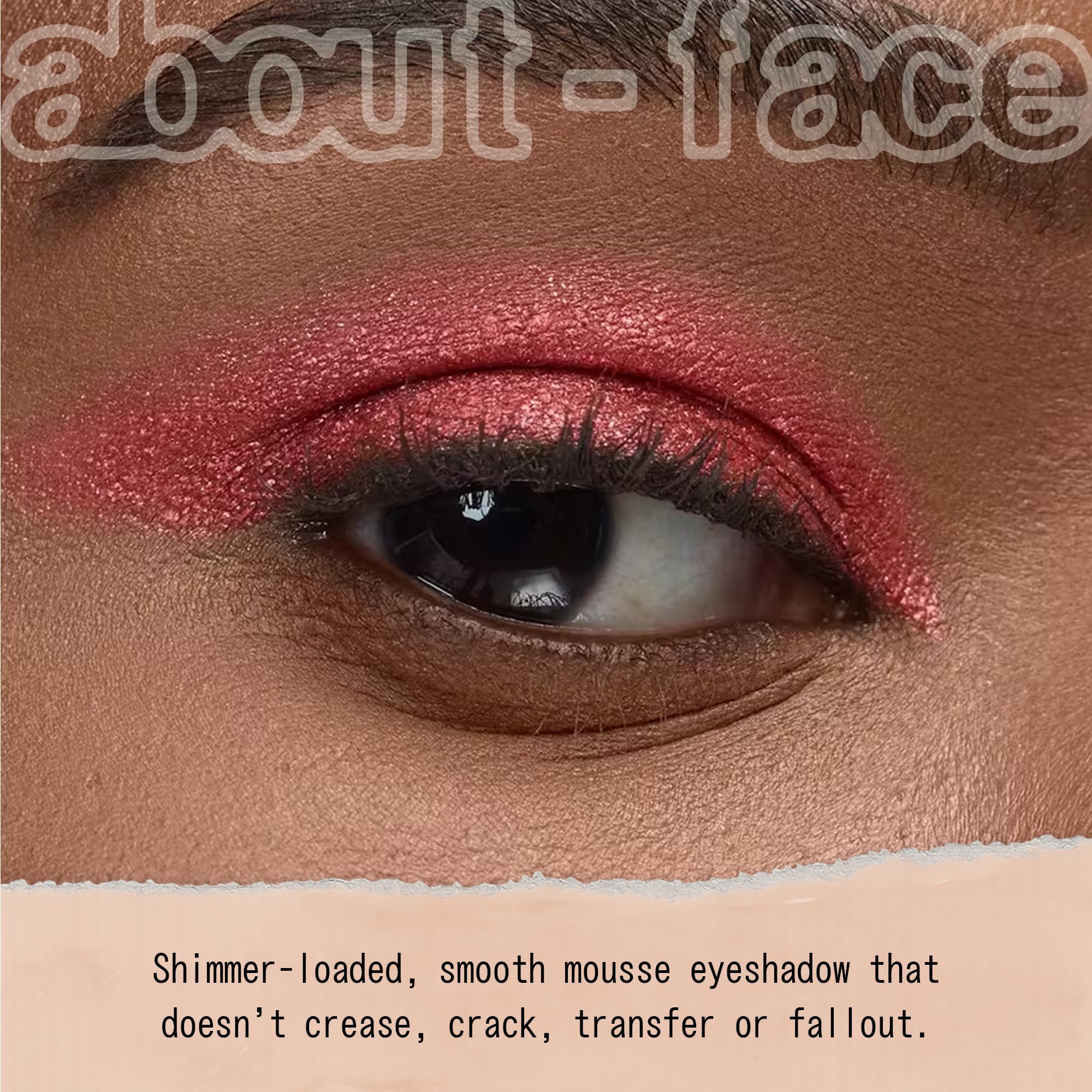 about-face Fractal Glitter Eye Paint Digital Demise – Smudge-Proof, Long-Lasting Liquid Eyeshadow – Intense Sparkle with Mousse Texture – Vegan, Cruelty-Free, Marula Oil Infused – 0.13oz (Cinnamon): CHÉRIE