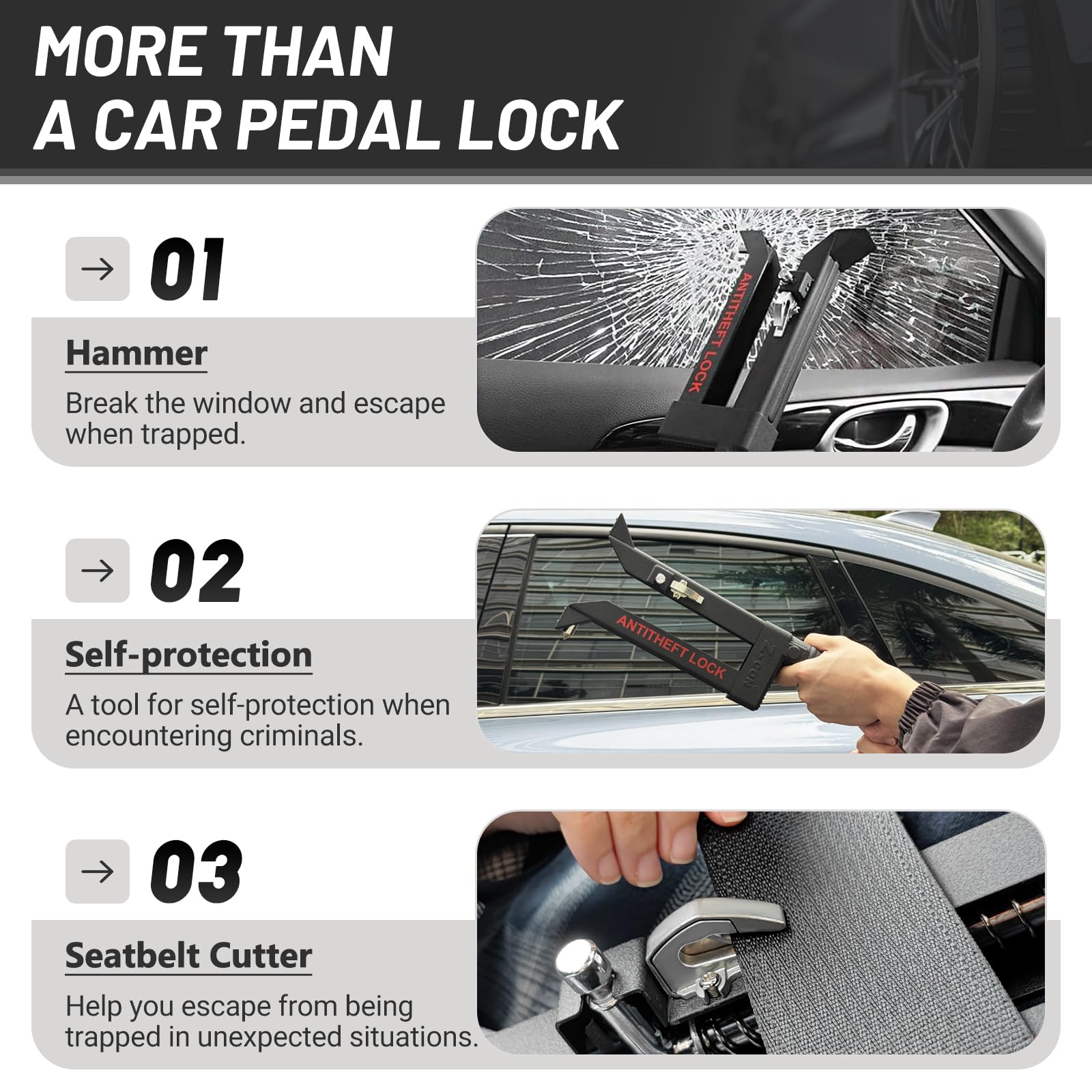 Amazon.com: Brake Pedal Lock, Car Anti Theft Device for Cars