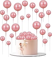 Vista 31 de 30 piezas de bolas de purpurina para tarta, mini globos, decoración de tarta, bolas de espuma, decoración de tarta de bricolaje, bolas de pastel