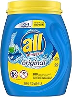 Vista 2 de All con Stainlifters Original Mighty Pacs - Detergente para ropa sucia 4 en 1, levantadores de manchas, una tina, 60