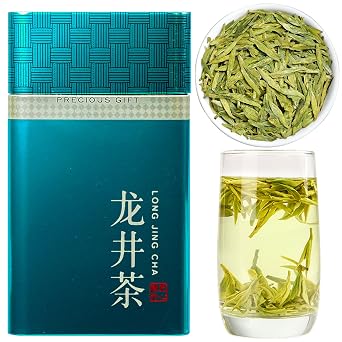 Yuexi Longjing Green Tea Loose Leaf New Tea Dragon Well Green Tea Long Jing Tea Rich Bean Aroma 120g/4.23oz