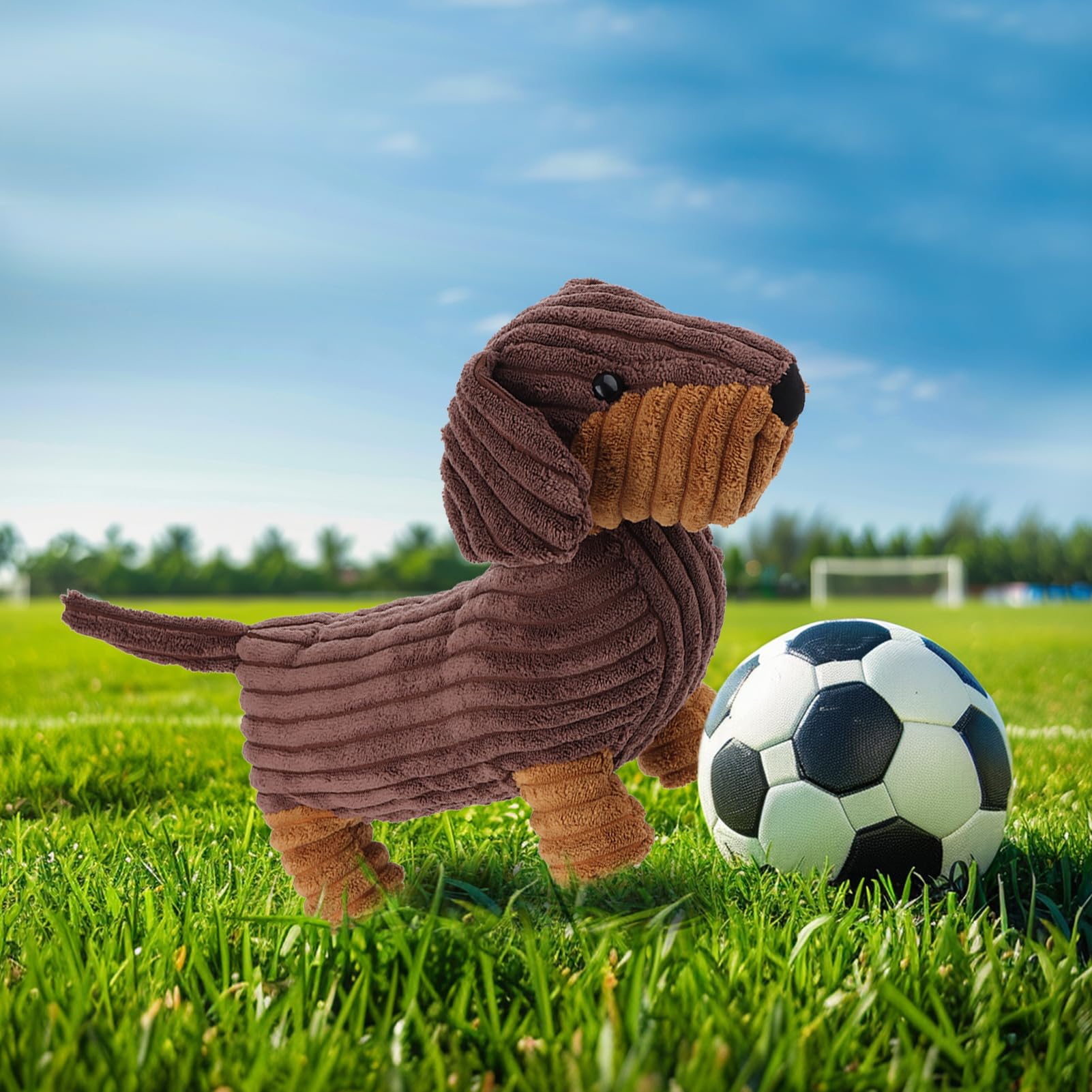 Apricot Lamb Cute Toys Plush Brown Henry Dachshund Dog Puppy Stuffed Animal Soft Cuddly Perfect for Kids, Dark Brown, Large - Image 4