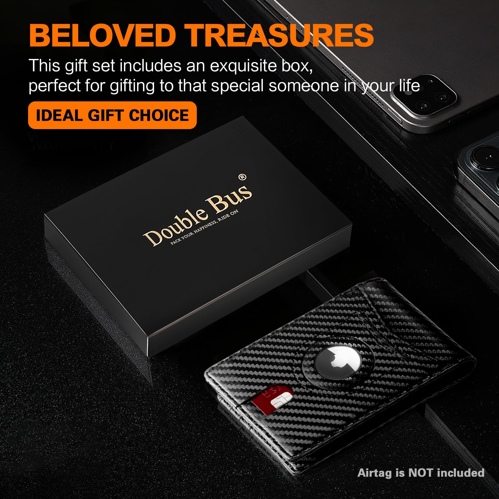 Wallet for Men Slim RFID Blocking Bifold Carbon Fiber,Minimalist Small Compact Front Pocket Credit Card Holder,Thin Mens Leather Wallets Smart Security With 2 ID Windows 1 Cash,Birthday Gifts for Men