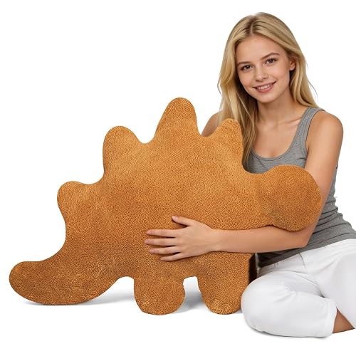 Isaacalyx Dino Nugget Pillow, 31 inch Giant Soft Dinosaur Nuggets Pillow for Birthday Gifts, Theme Party Decorations - Stegosaurus - Giant