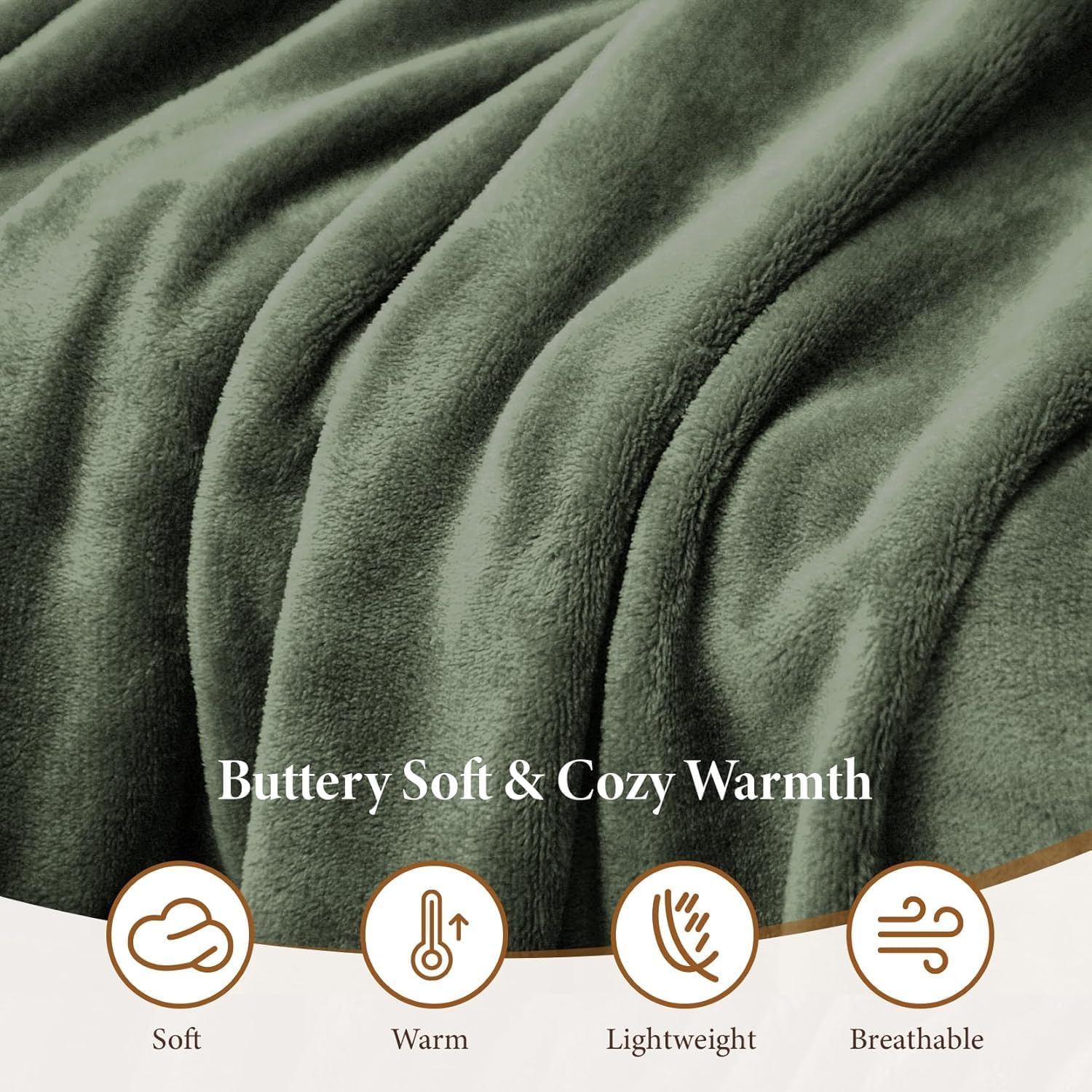 Vesgantti Flannel Blanket Green, Soft Warm Bed Winter Blanket Cozy Fluffy Couch Blankets Room Decor, Lightweight Microfiber Machine Washable Non-Shedding, Gifts for Women and Men，90" x 108"