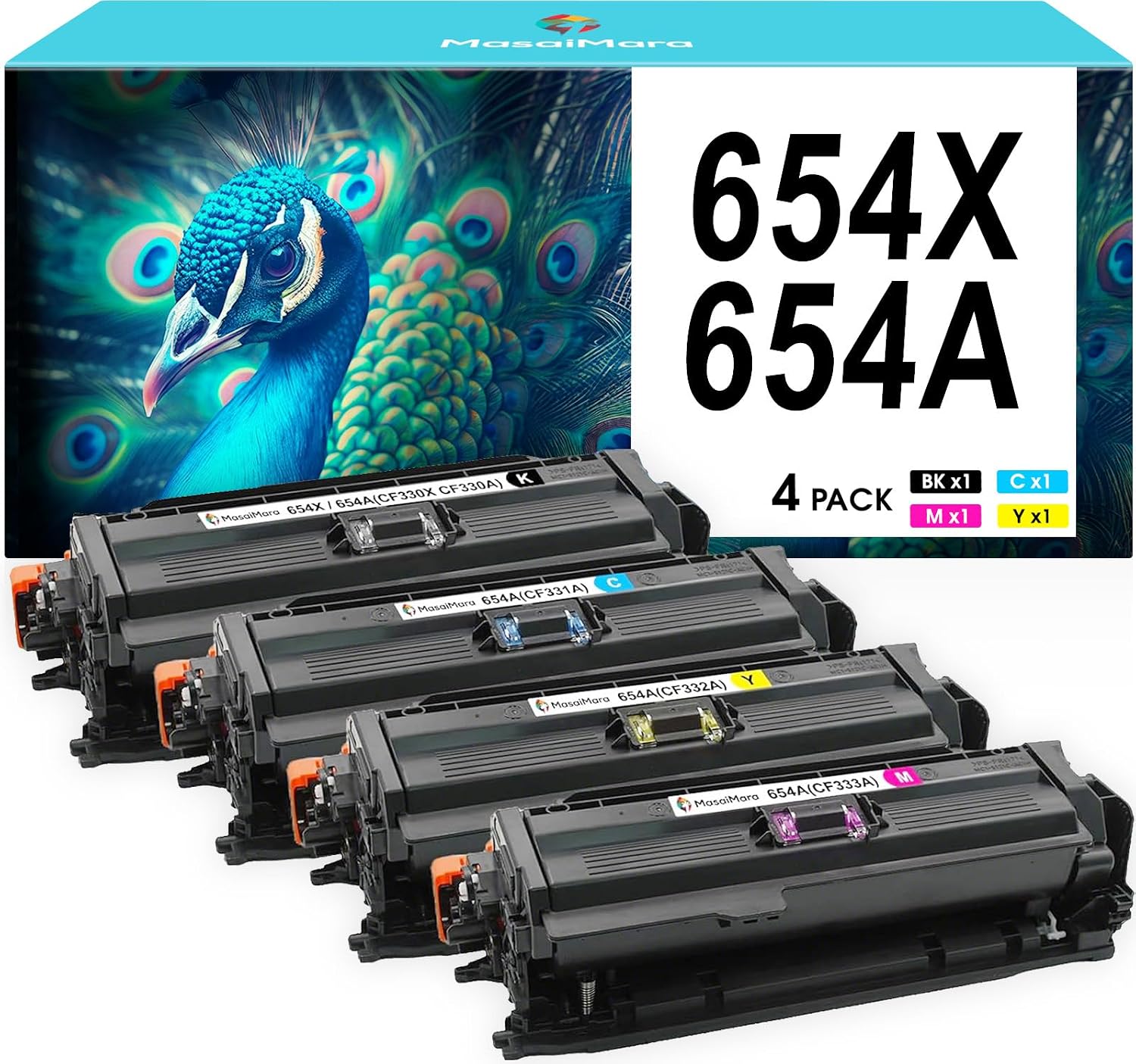 MasaiMara 654X 654A CF330X CF331A CF332A CF333A Compatible Toner Cartridges