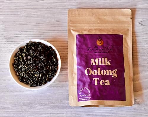 Zi Chun Tea - Té Oolong con leche: té oolong de alta montaña de hojas sueltas prémium de Taiwán: envasado al vacío para mayor frescura: Jin Xuan