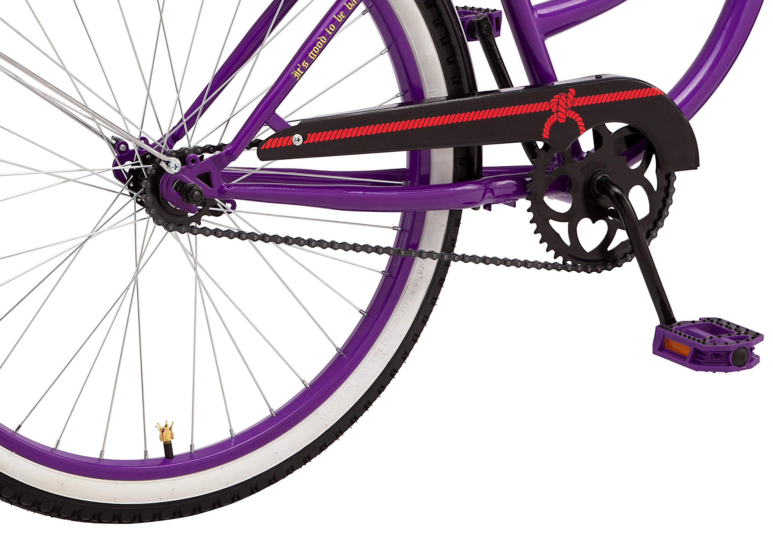 Schwinn Disney Queen Adult Classic Cruiser Bike, 26Inch Wheels, Low Step Through Steel Frame