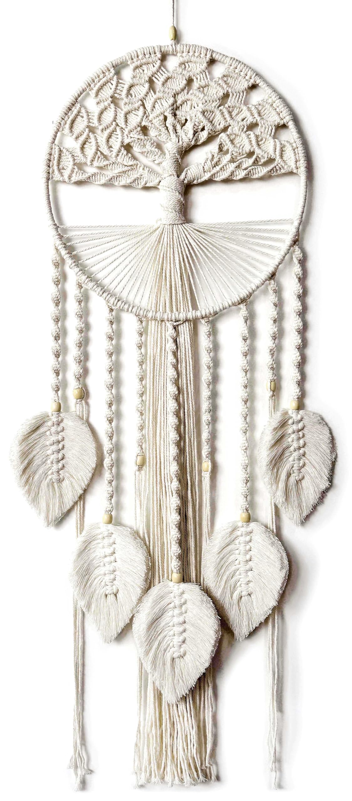 Atrapasueños grande del árbol de la vida, macramé para colgar en la pared, bohemio, hecho a mano, tejido, decoración de pared para adultos, niños, niñas, dormitorio, boda, fiesta, regalo de bendición