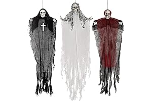 Halloween Hanging Skeleton Ghosts (3 Pack)