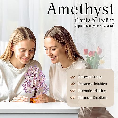 Miniatura 111 de YATSKIA - Árbol de cristal turquesa Feng Shui, alambre, bonsái Buhha, estatua reiki, Chakra curativo energía positiva, buena suerte dinero regalos