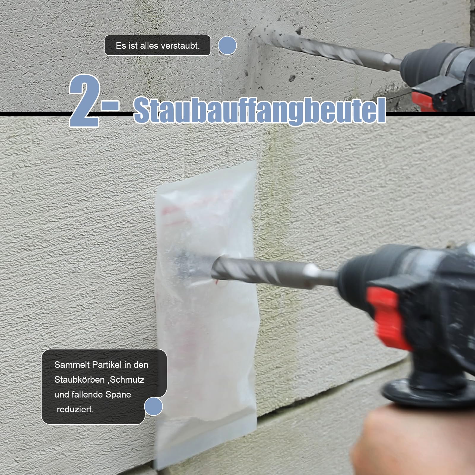 Punta SDS Max a doppia elica, con 4 taglienti in carburo di tungsteno, per trapano a percussione, ideale per calcestruzzo, pietra e pietra naturale, 32 x 260 mm