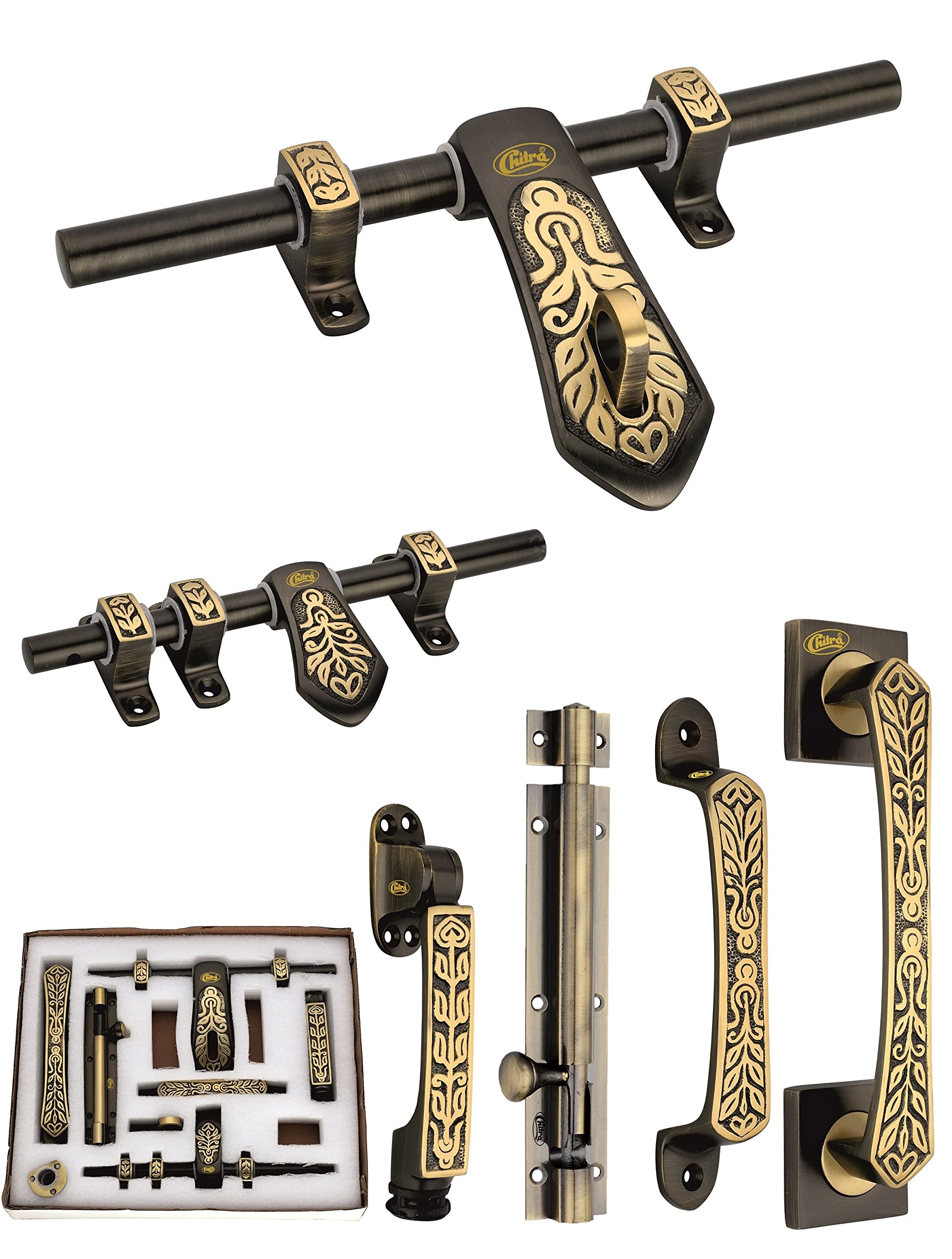 Buy Chitra Carving Series Brass Heavy Single Door Fitting Accessories