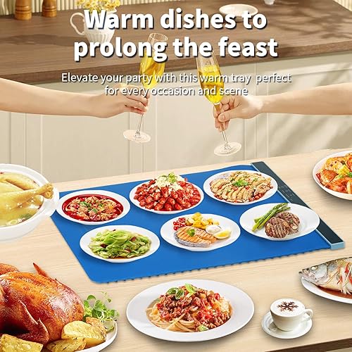 Miniatura 7 de Alfombrilla de silicona para calentar alimentos, calentador de alimentos portátil, calentadores de alimentos para fiestas, tapete de calentamiento