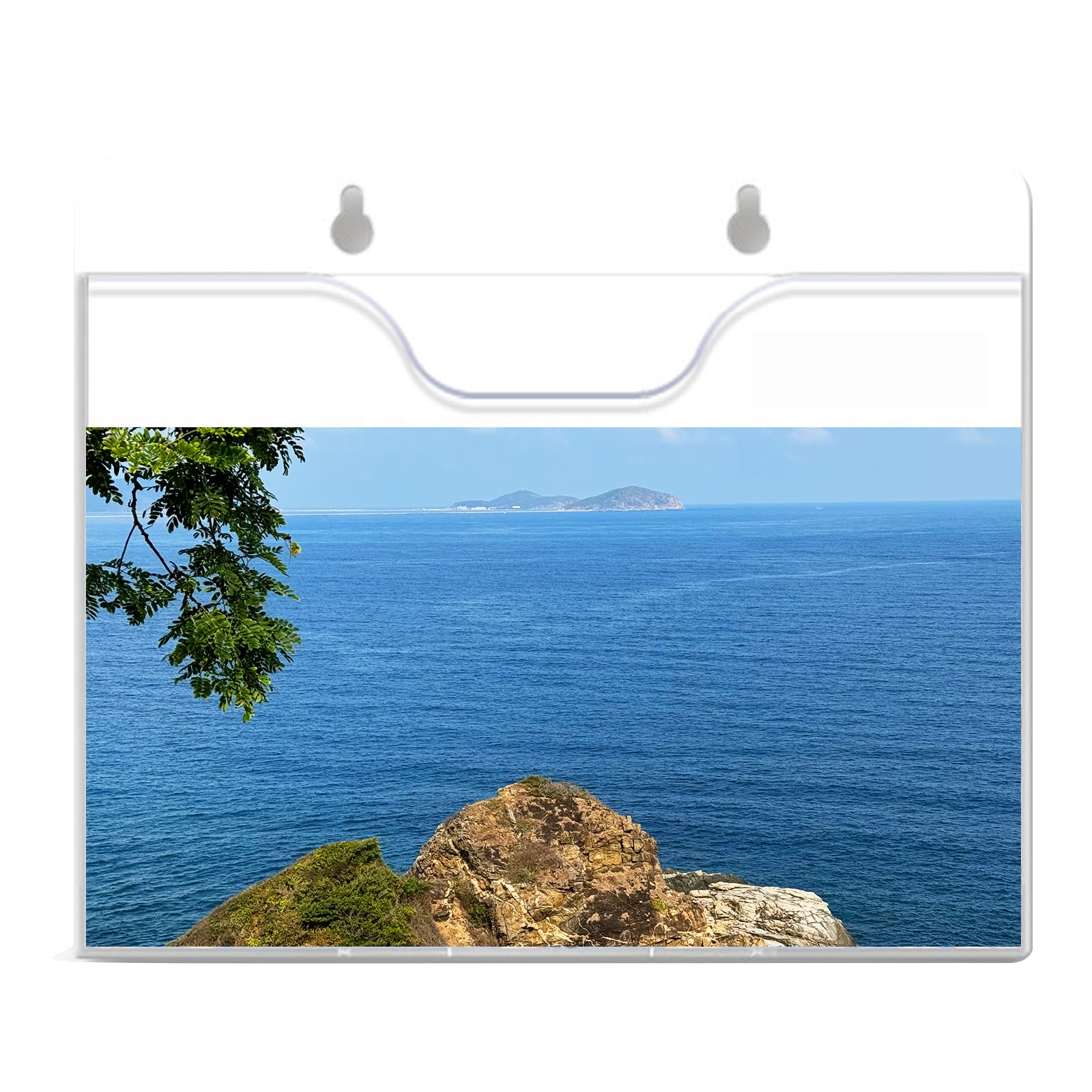 UpGBRF Literature Holder Display Acrylic Vertical Brochure Stand Wall Mounted Wall Mounted File Rack White Suitable for Organizing Brochures,Landscape,A4