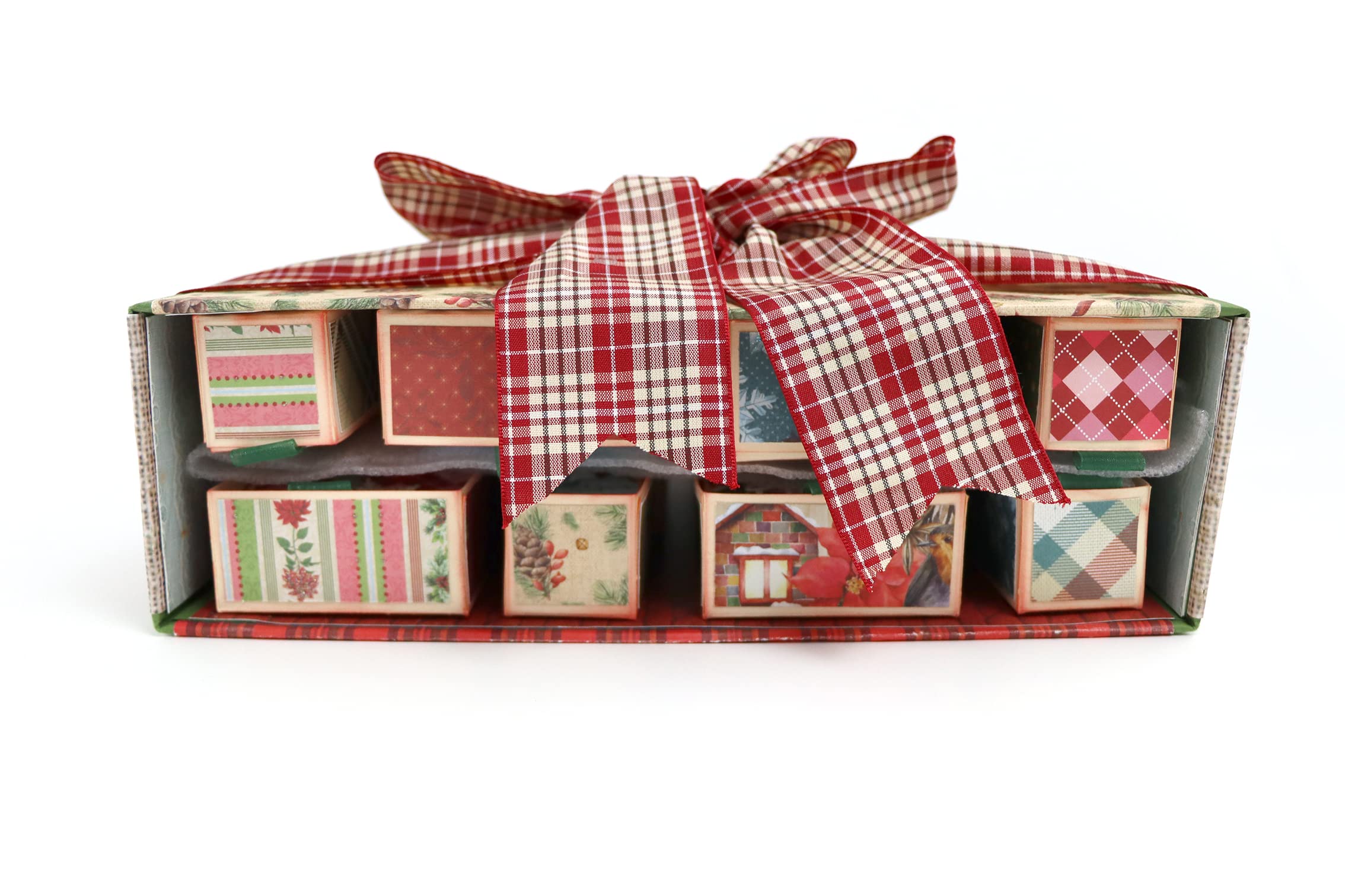 Genérico Kunsthandwerklicher Adventskalender | mit den besten Qualitäten auf Papier und Karton | Lebhafte und Weihnachtsfarben | Weitere Geschenk-Boxen erhältlich