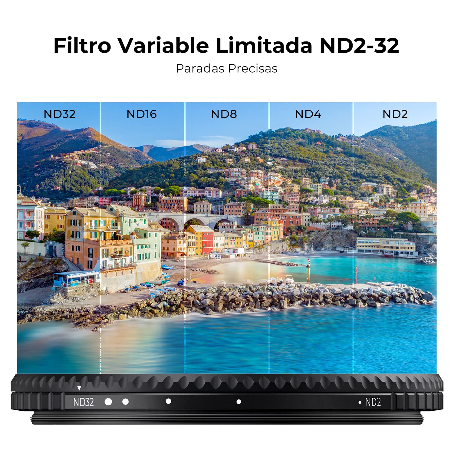 K&F CONCEPT Nano-Xcel 67mm Filtro Variable ND2-32 True Color (1-5 Stop), Filtro Densidad Neutral Ultrafino de Vidrio Óptico HD Slim con 28 Capas Revestimiento Nano