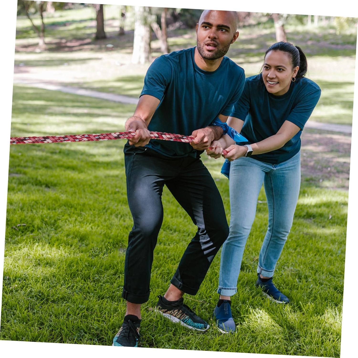 Toyvian 1set Cotton Tug of War Rope for Outdoor Games Twisted Pulling Rope for Parties and Picnics Teamwork and Cooperation