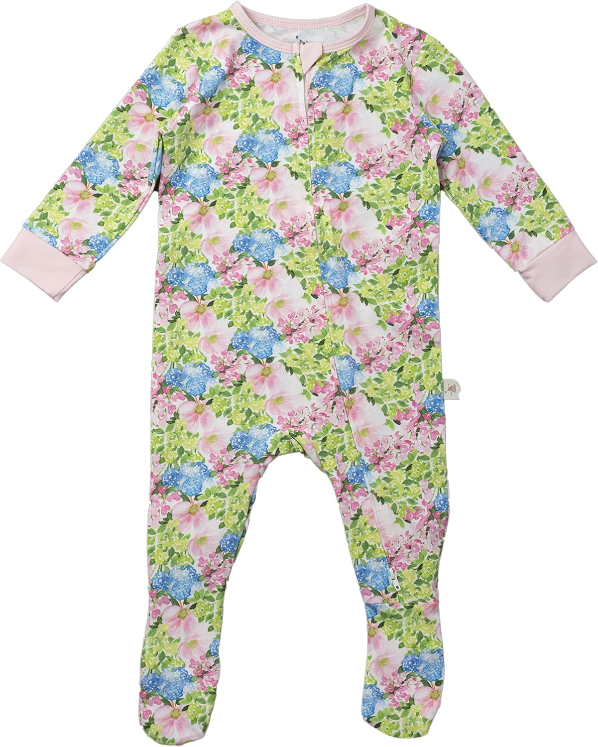 Double Zip Footed One-Piece PJ (Amagansett Bouquet, 0-3 months)