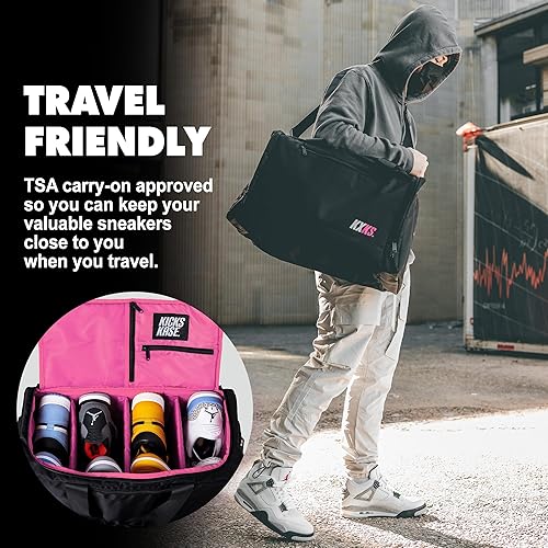 Miniatura 6 de KXKS. Kicks Kase Essential - Bolsa de viaje para zapatos, bolsa de viaje para zapatos deportivos, bolsa de deporte perfecta para gimnasio, viajes y